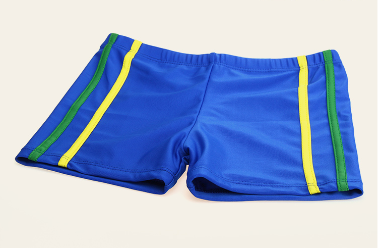 Boys' swimming trunks in boxer striped style