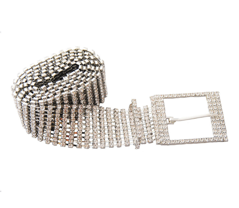 Fashion personality super invincible flash diamond belt