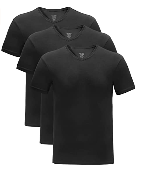 Super soft bamboo rayon V-neck breathable T-shirt