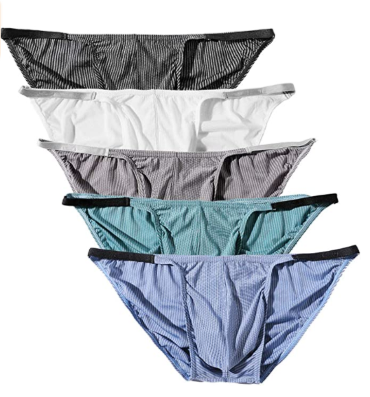 Men's sexy pleated bikini briefs