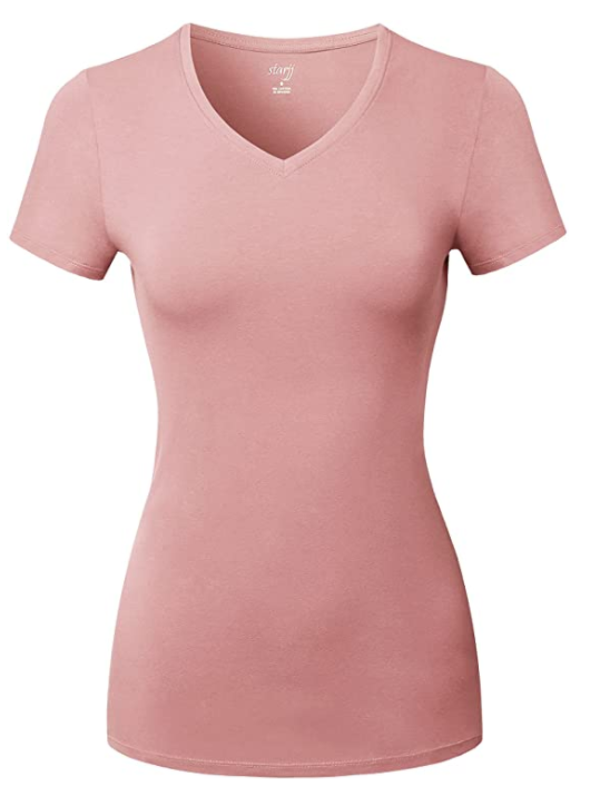 Women's Vitality slimming body-tight V-neck T-shirt