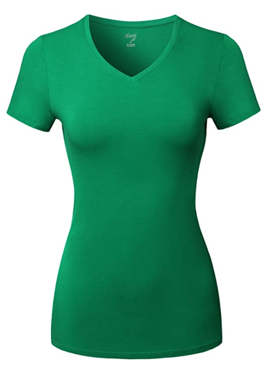 A V-neck blouse for women's wear