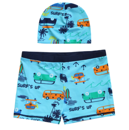 Boy's flat corner quick-drying swimsuit