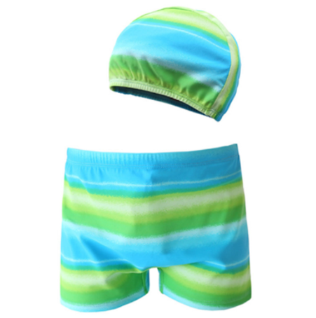 Boy's cartoon boxer swimming trunks