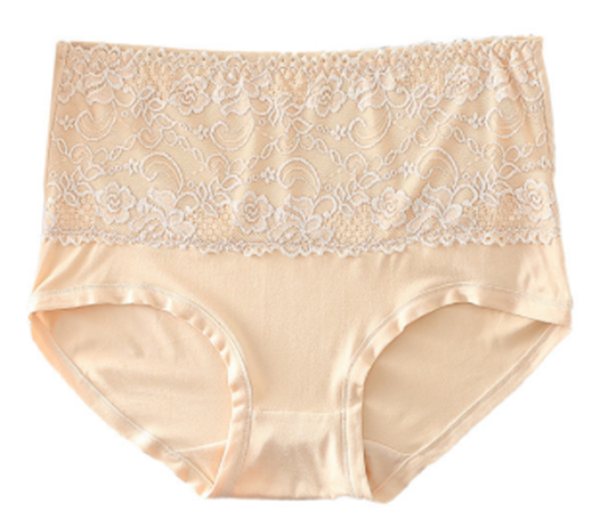 Women's lace lace briefs in solid color