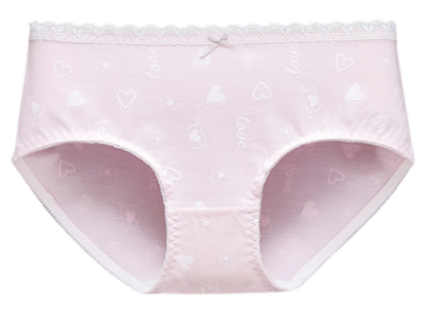 Pure cotton bow lovely lace women's briefs