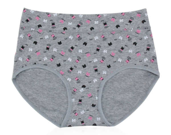 Cotton printed women's antibacterial briefs made of cotton fabric