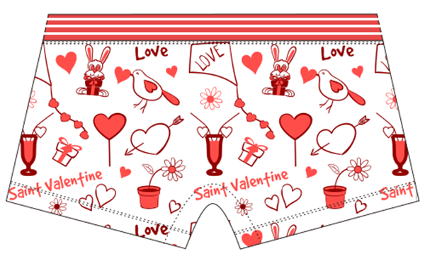 Printed cartoon pattern women's underwear