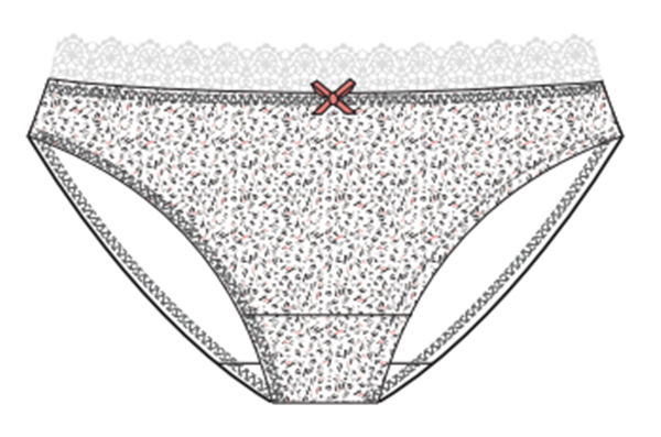 Women's cotton lace underwear