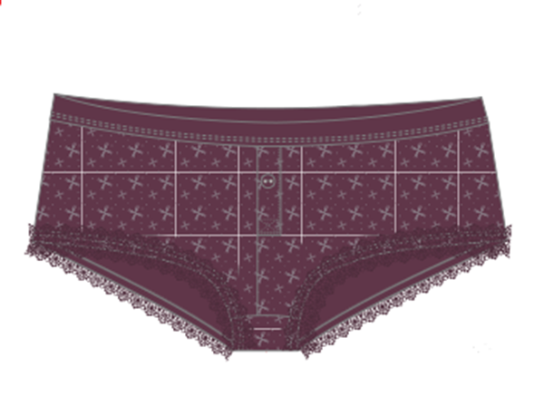 Women's cotton printed underwear