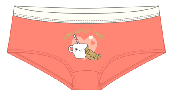 Girls' cotton printed underwear