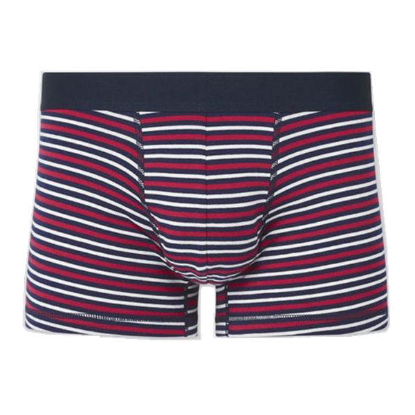 Men's colored striped low waist cotton underwear