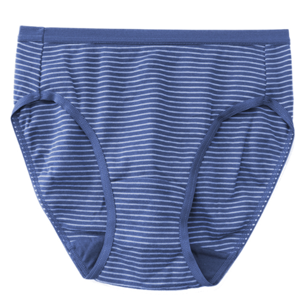 Women's striped cotton breathable briefs