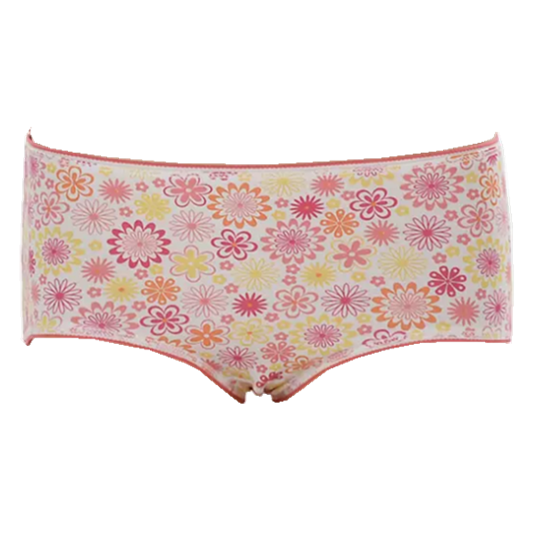 Cotton polka dot wide-brimmed mid-waisted boxers