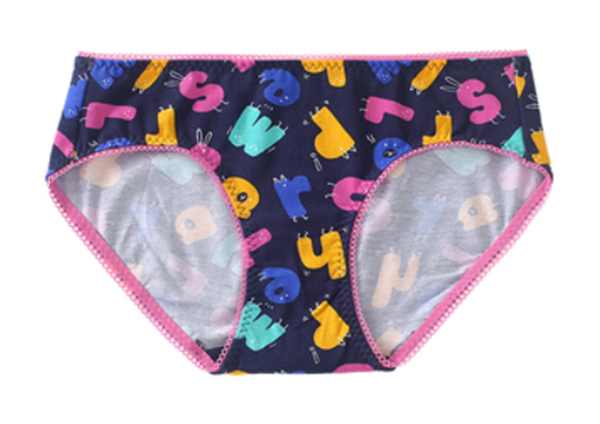 Cartoon monogram printed cotton underwear