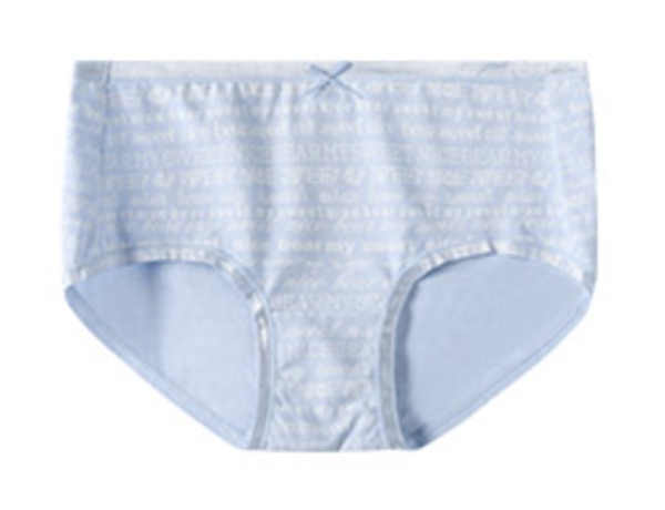 Women's cotton print breathable boxer briefs